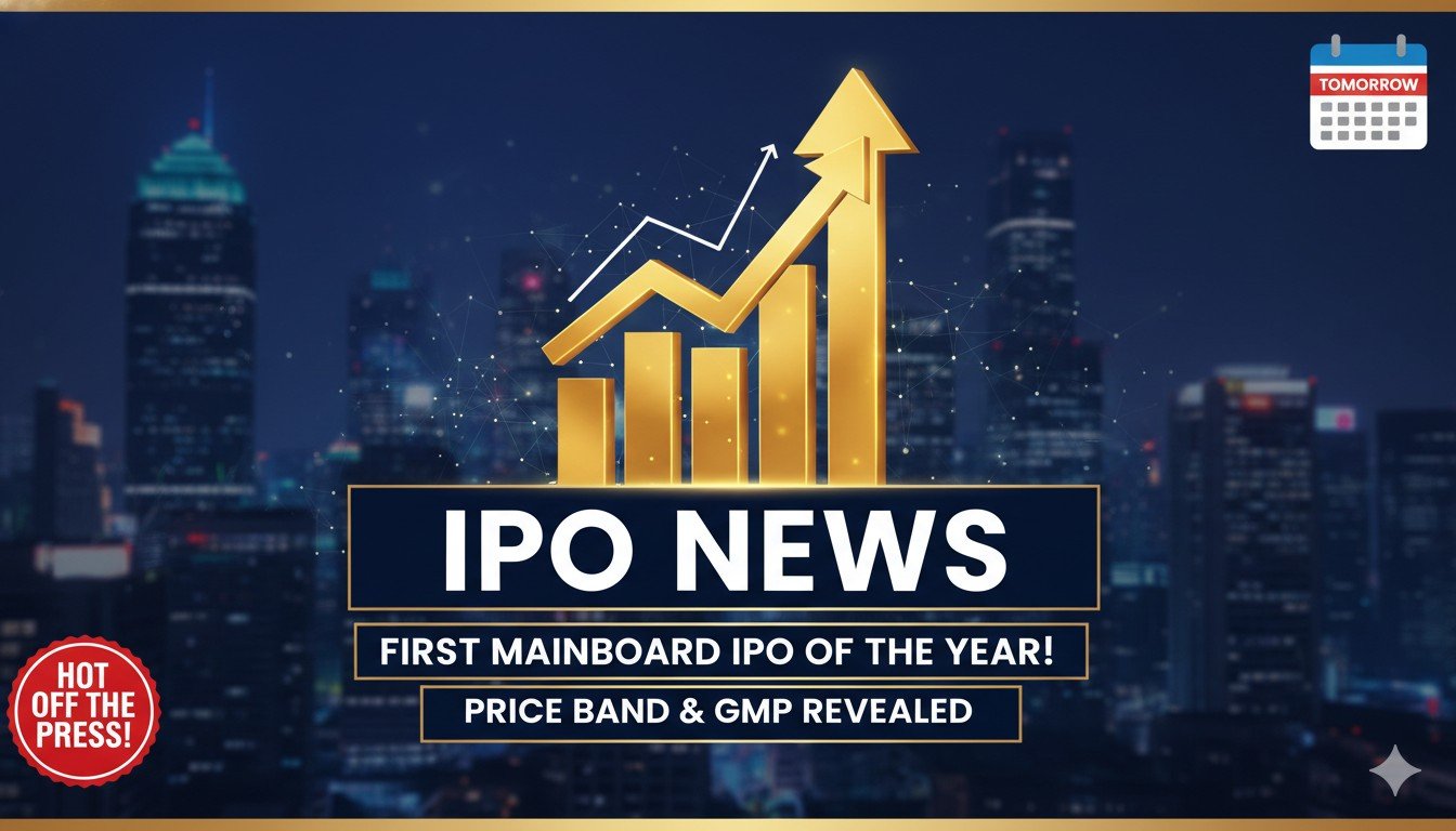 भारत कोकिंग कोल IPO का ग्राफिक, जिसमें स्टॉक एक्सचेंज और कोल माइनिंग इमेज दिखाई दे रही है