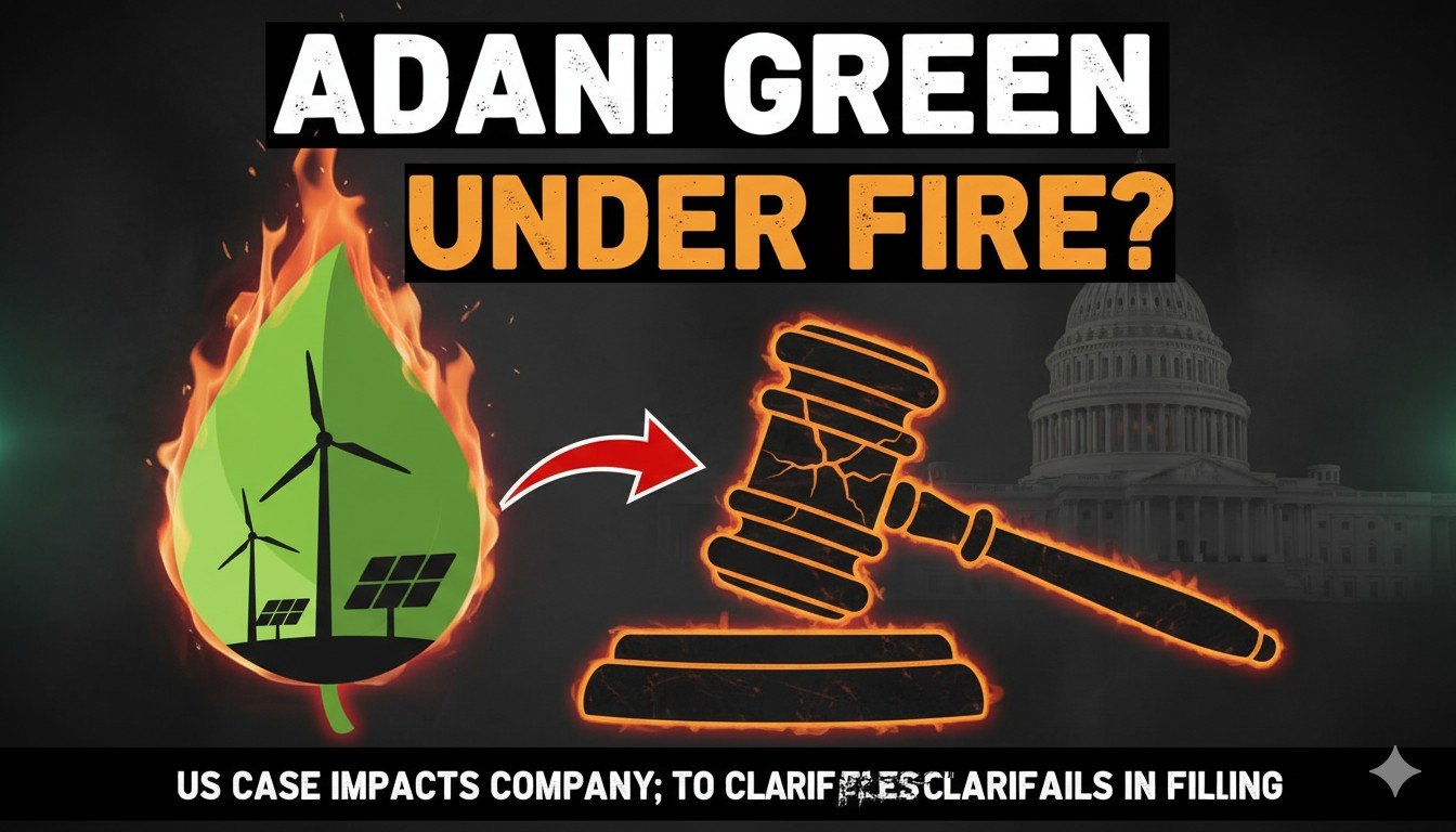 अमेरिका में अदाणी केस पर Adani Green की स्टॉक एक्सचेंज फाइलिंग का ग्राफिक प्रतिनिधित्व