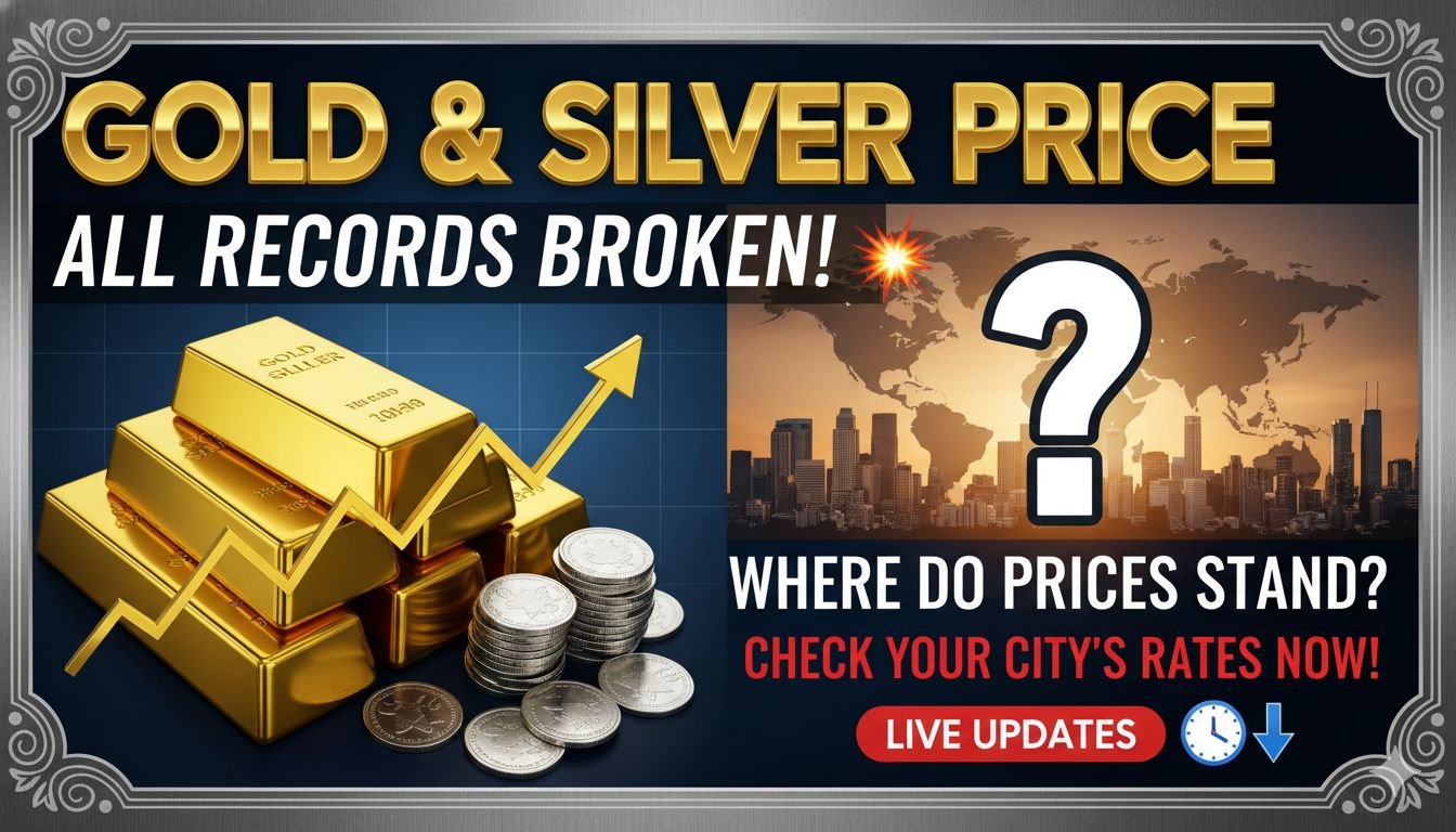 सोने और चांदी की बढ़ती कीमतों का ग्राफ