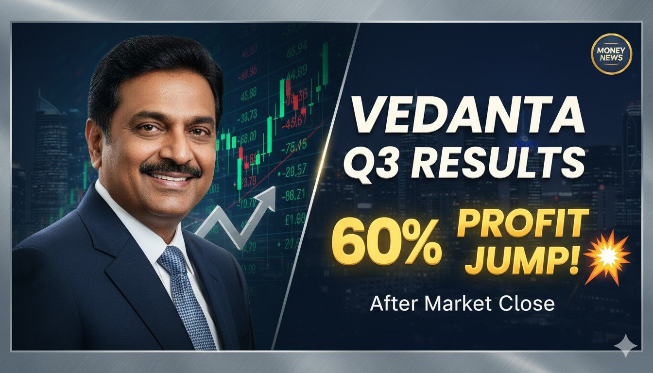 वेदांता Q3 फाइनेंशियल रिजल्ट्स ग्राफ दिखाते हुए चार्ट