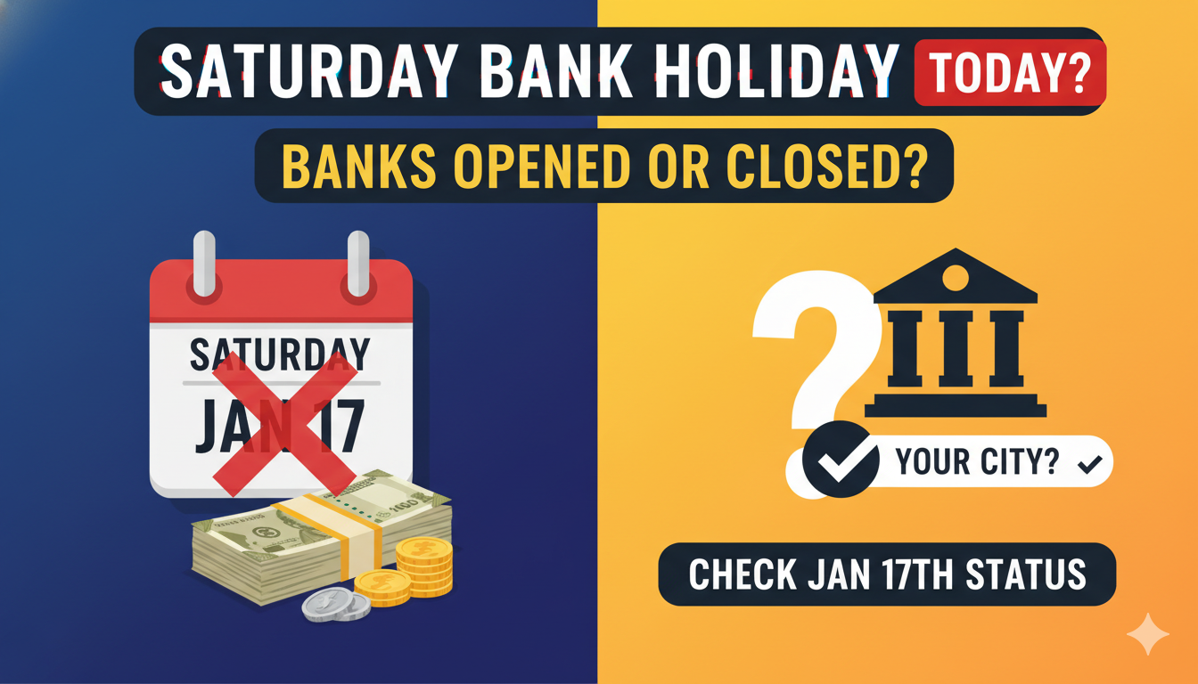 17 जनवरी 2026 बैंक हॉलिडे कैलेंडर भारत