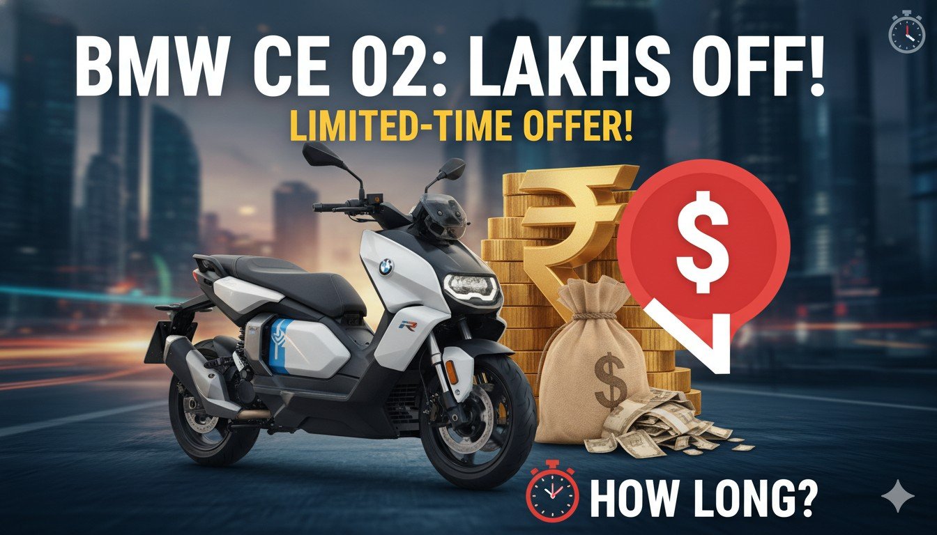 BMW CE 02 इलेक्ट्रिक स्कूटर पर ₹2.40 लाख की छूट, अब ₹2.50 लाख ऑन-रोड में उपलब्ध