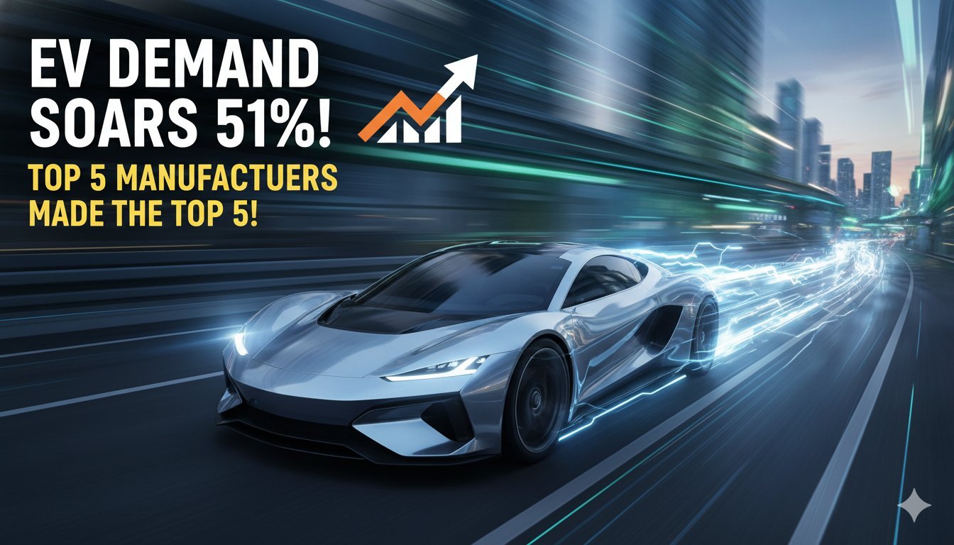 भारत में इलेक्ट्रिक कारों की बढ़ती बिक्री दिखाती ग्राफिक छवि