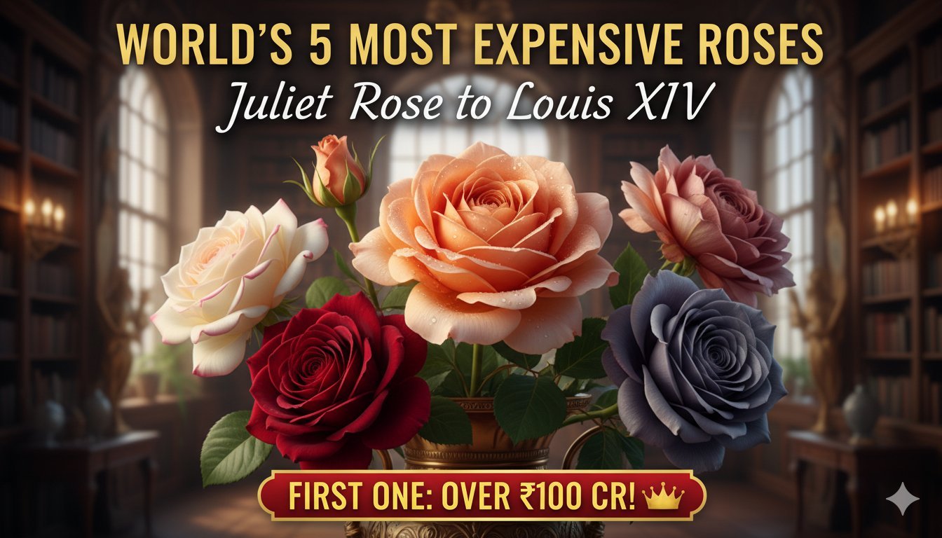 दुनिया का सबसे महंगा गुलाब जूलियट रोज सहित टॉप 5 लग्जरी गुलाबों की तस्वीर, एप्रिकॉट और डार्क रेड शेड्स में