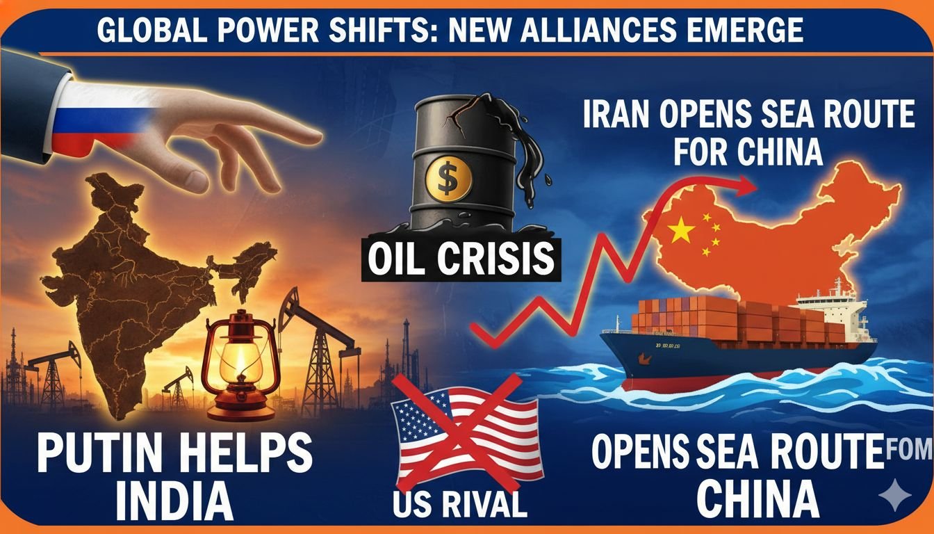 होर्मुज जलडमरूमध्य संकट के बीच रूस से भारत को तेल सप्लाई की पेशकश, तेल टैंकर और भारत-रूस झंडे